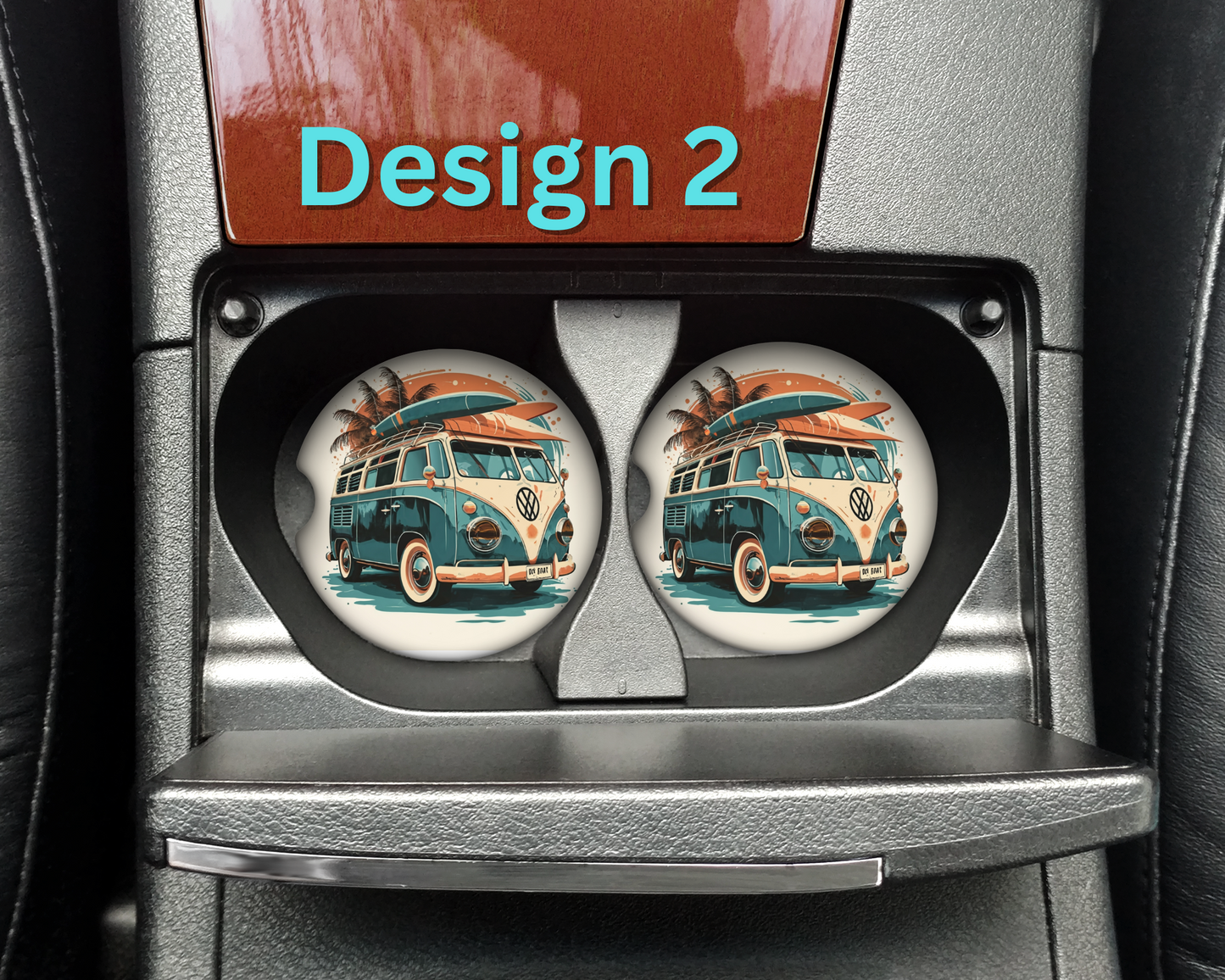 Boho Hippie Van Car Coasters