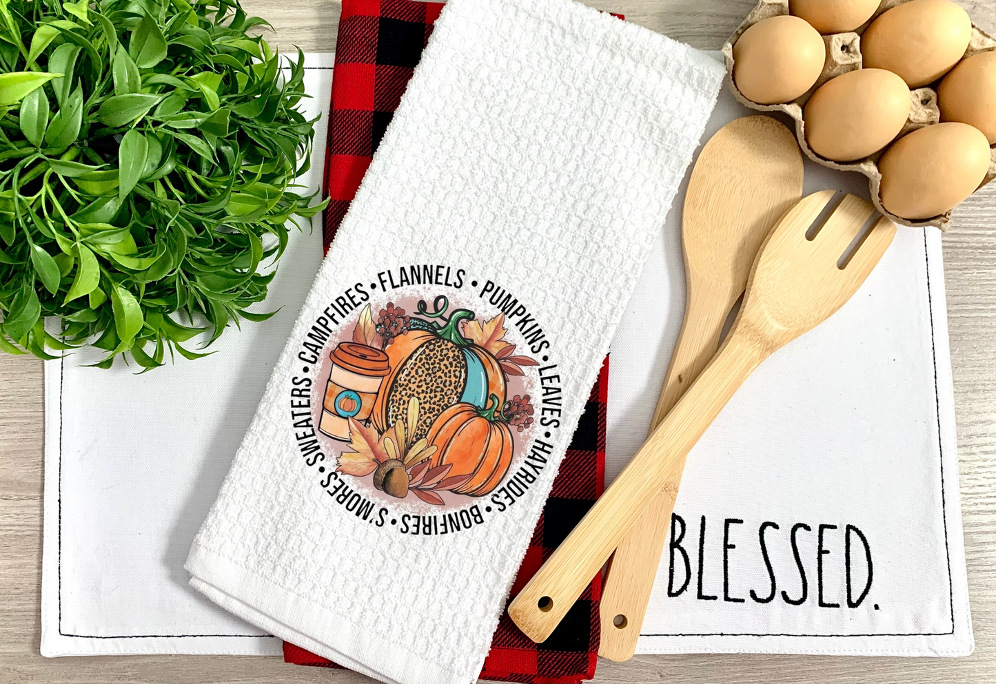 Fall Brew & Pumpkin Tea Towel