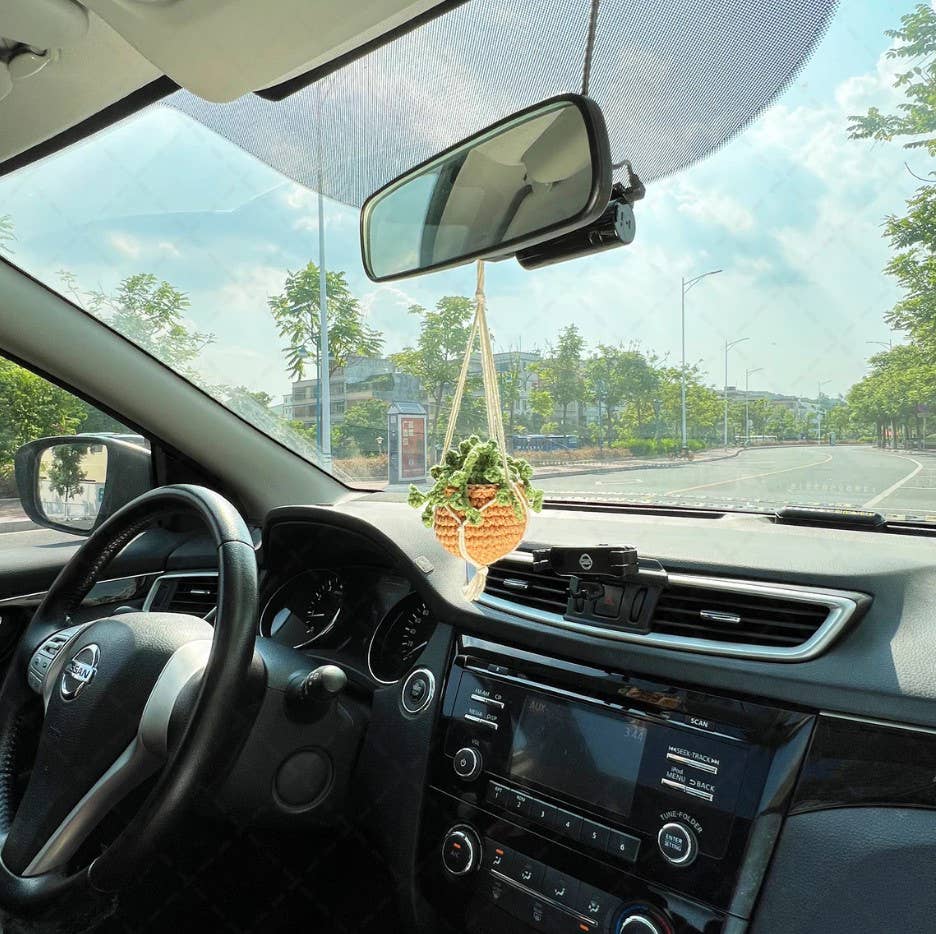 Crochet Car Plant Hanging Basket