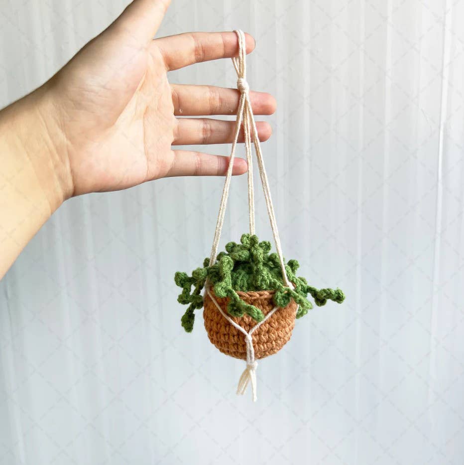 Crochet Car Plant Hanging Basket