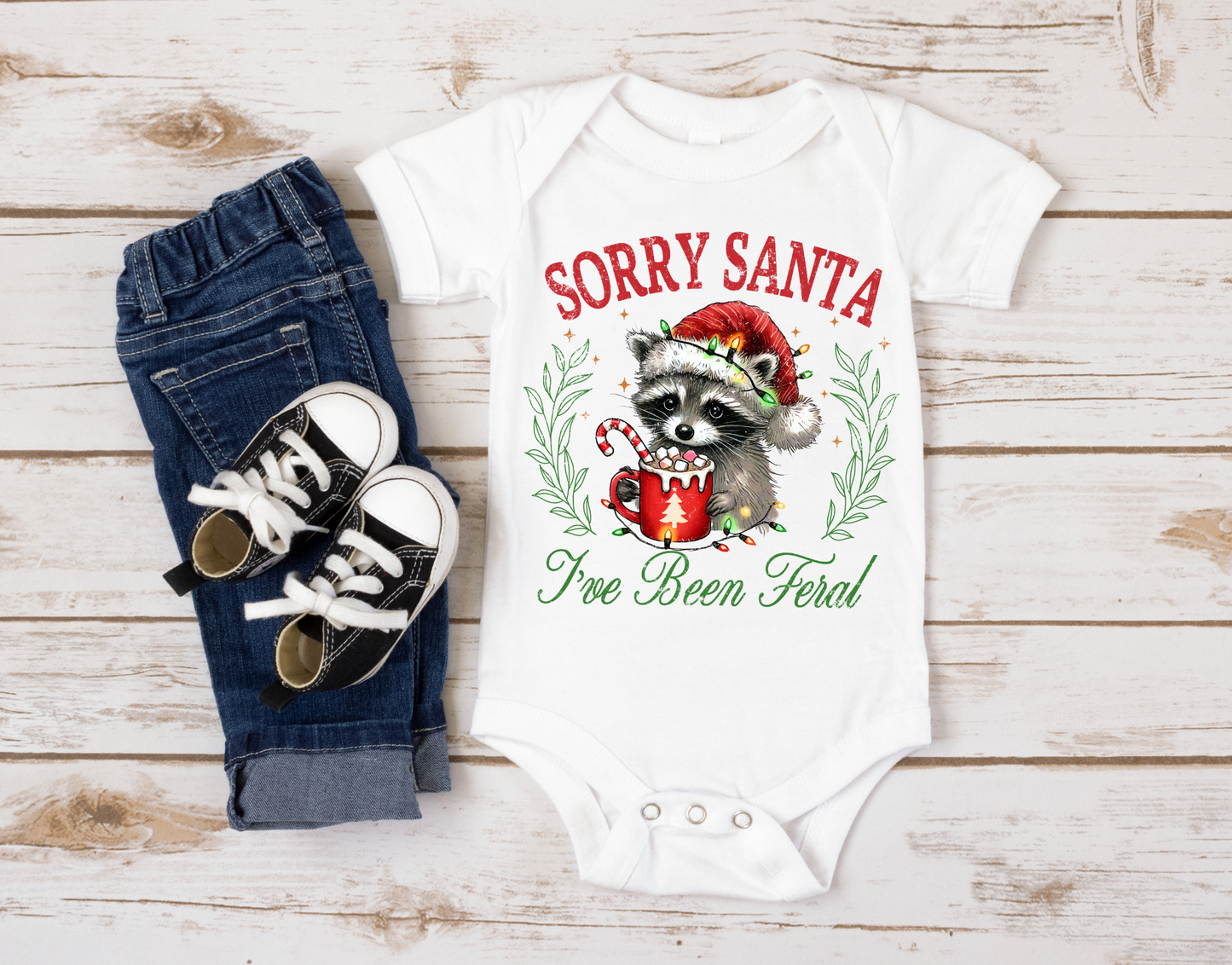 Sorry Santa I've Been Feral Toddler T-Shirt
