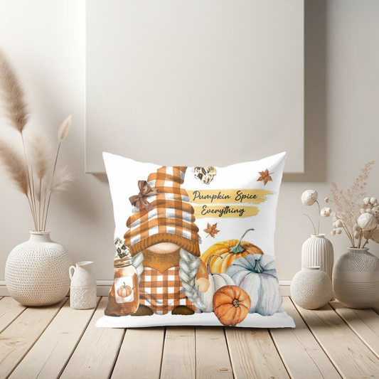 Pumpkin Spice Everything Gnome Pillow