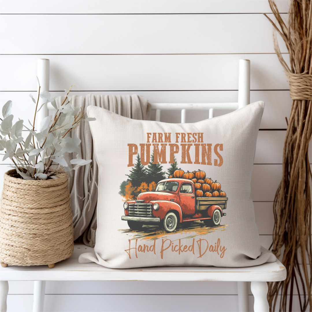Farm Fresh Pumpkins Pillow