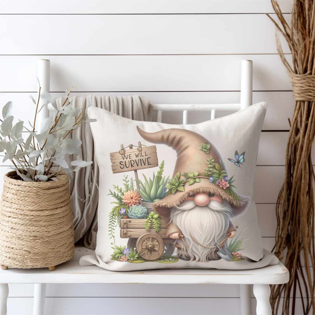 Survivor Succulent Gnome Pillow