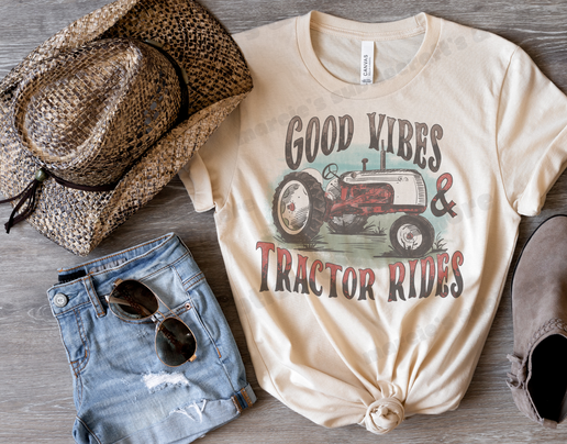 Good Vibes & Tractor Rides Tee