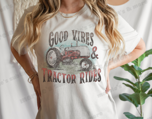 Good Vibes & Tractor Rides Tee