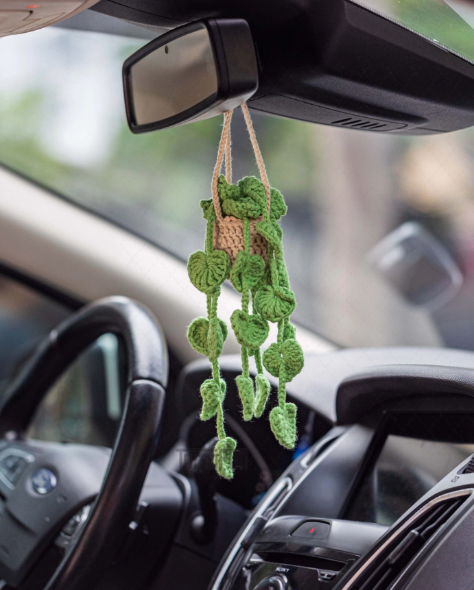 Crochet Car Plant Hanging Accessories, Car Interior Decor