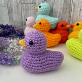 Crochet Duck Plushie | Handmade Stuffed Duckie