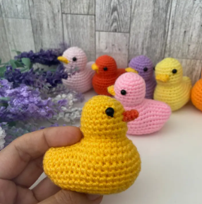 Crochet Duck Plushie | Handmade Stuffed Duckie