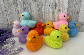Crochet Duck Plushie | Handmade Stuffed Duckie