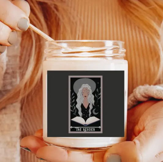 Witchy Reader Crystal Candle