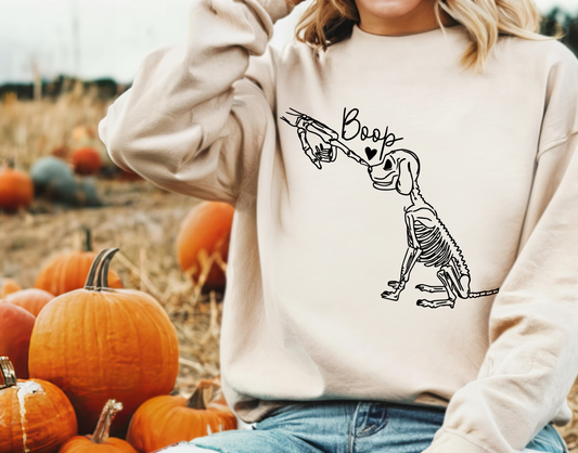 Spooky Boop Pup T-Sweatshirt