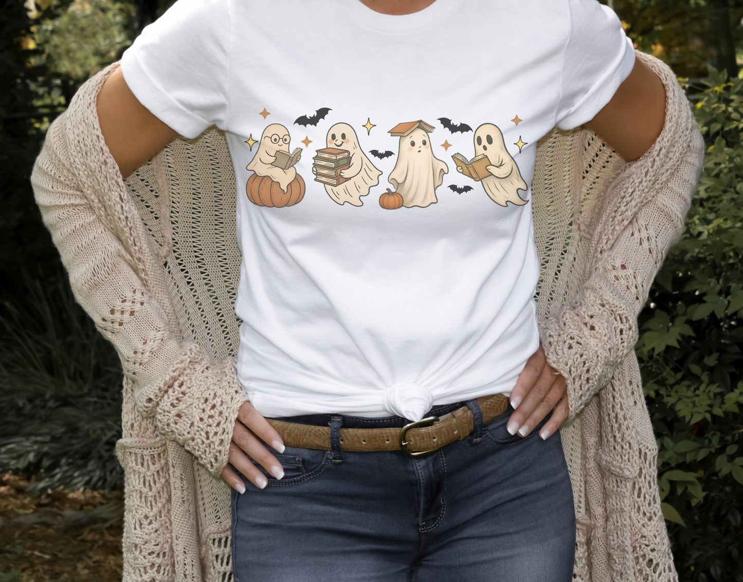 Spooky Book Club Ghost Shirt