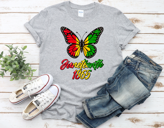Juneteenth Freedom Butterfly T-Shirt