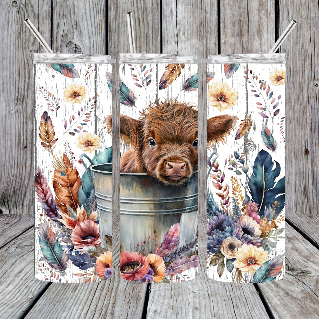 20 oz Highland Cow Tumbler