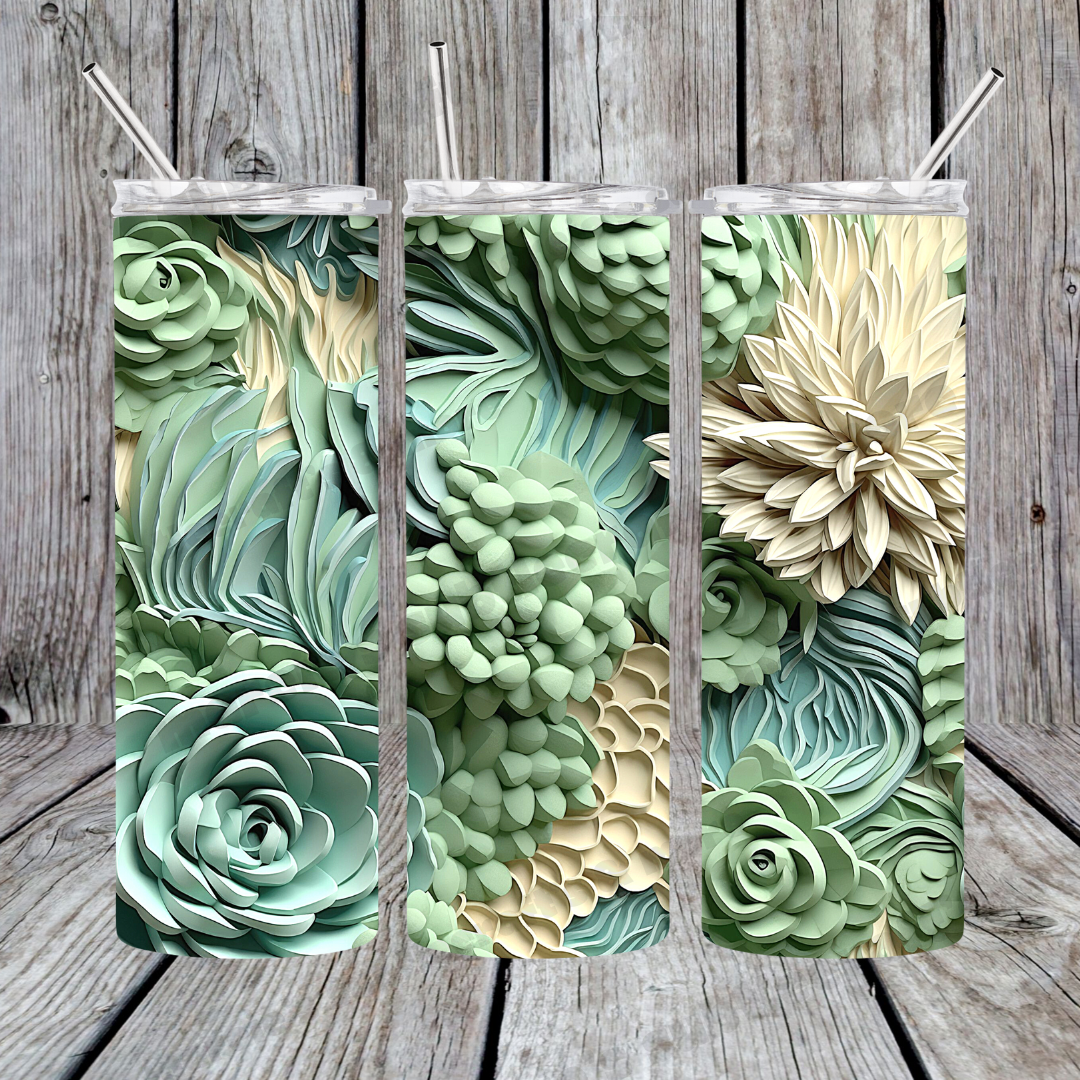 20 oz Succulent Tumbler