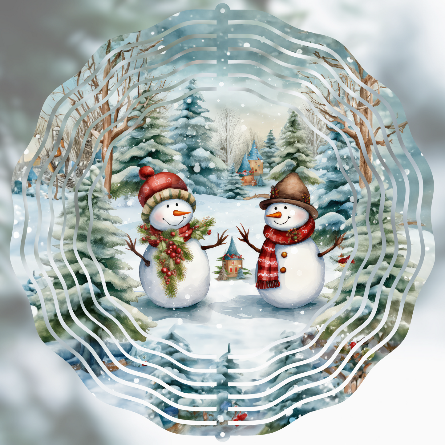 Snowmen Wind Spinner
