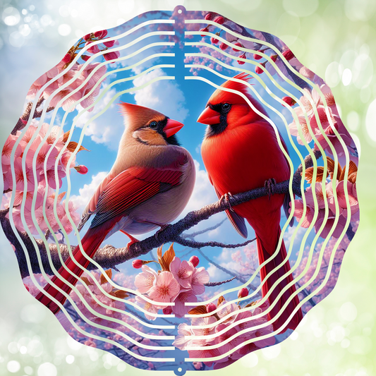 Cardinal Love Song Wind Spinner