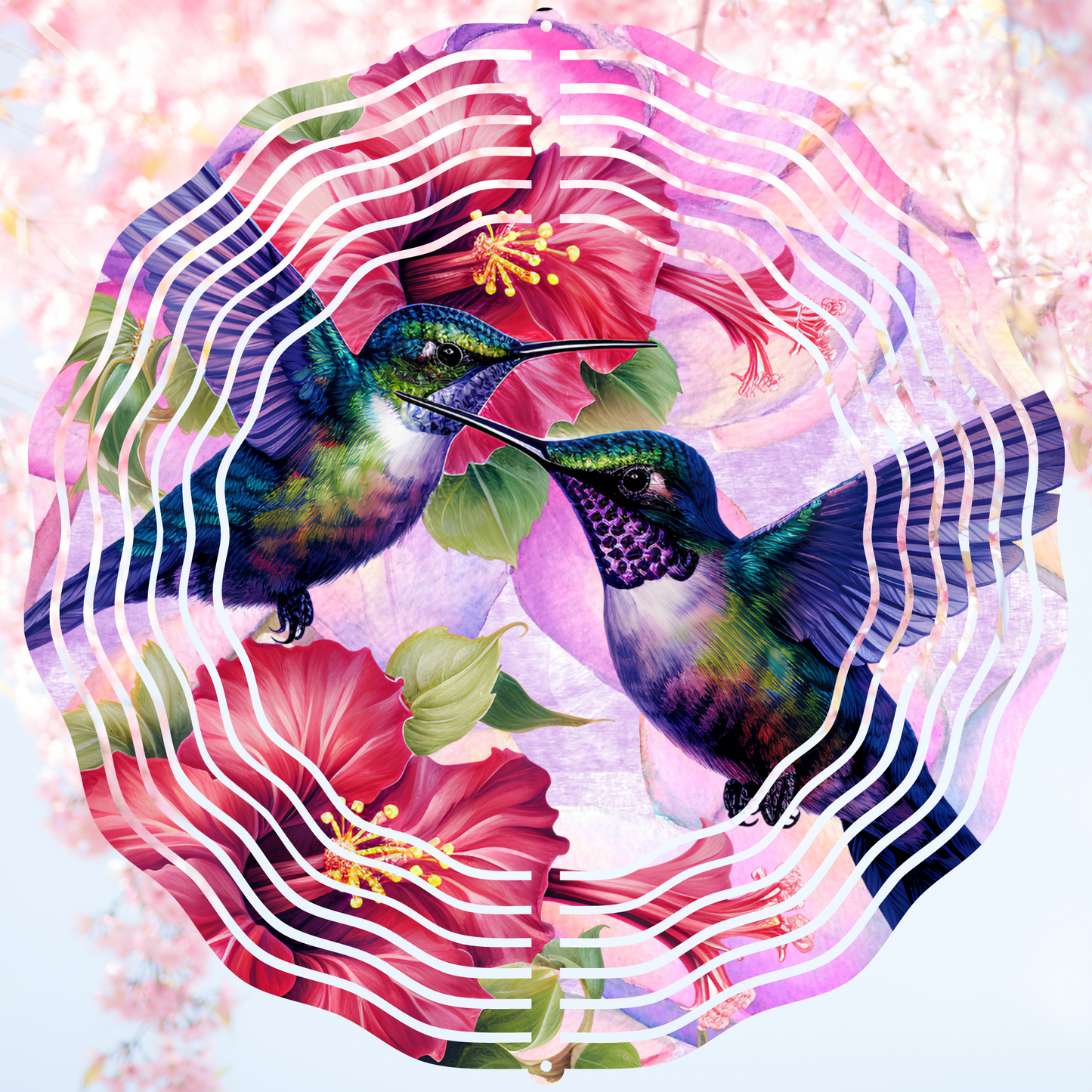Hummingbird Wind Spinner and Garden Flag Combo