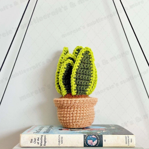 amigurumi snake plant Crochet Snake Plant – Marcie's SubtleCrafts & More