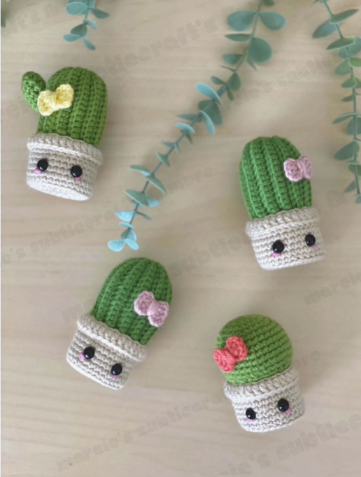 Handmade Small Crochet Cactus