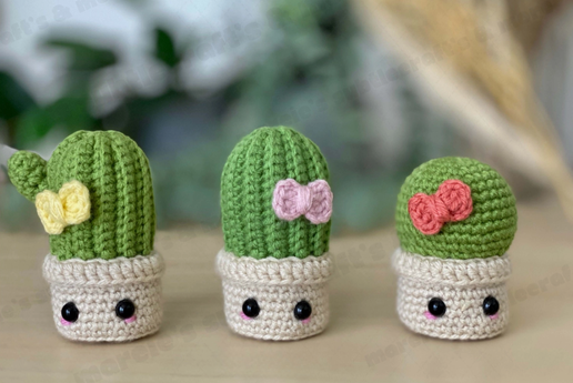 Handmade Small Crochet Cactus