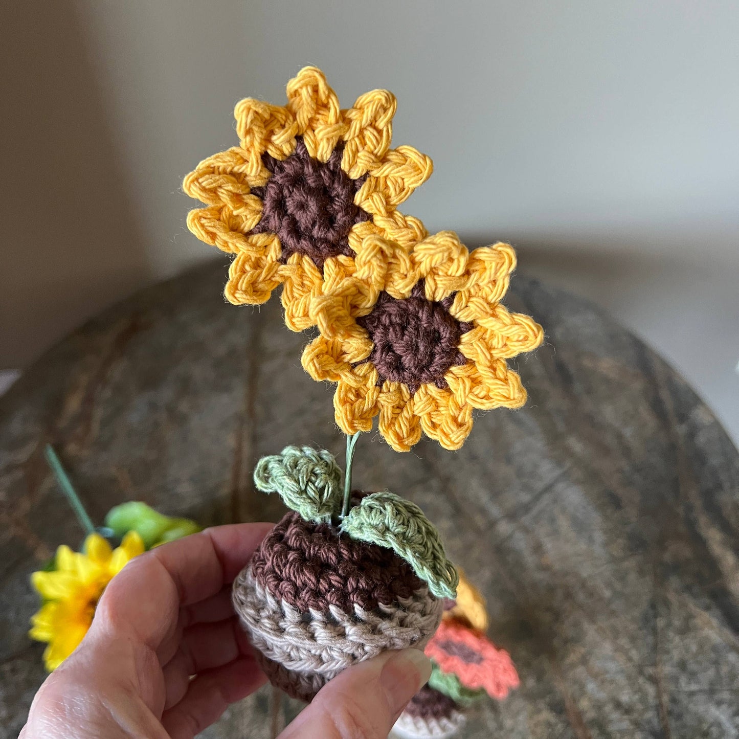 Crochet Double Crochet Sunflower