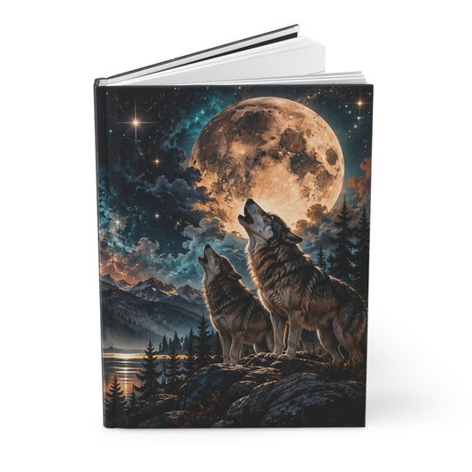 Moonlit Wolves Hardcover Journal