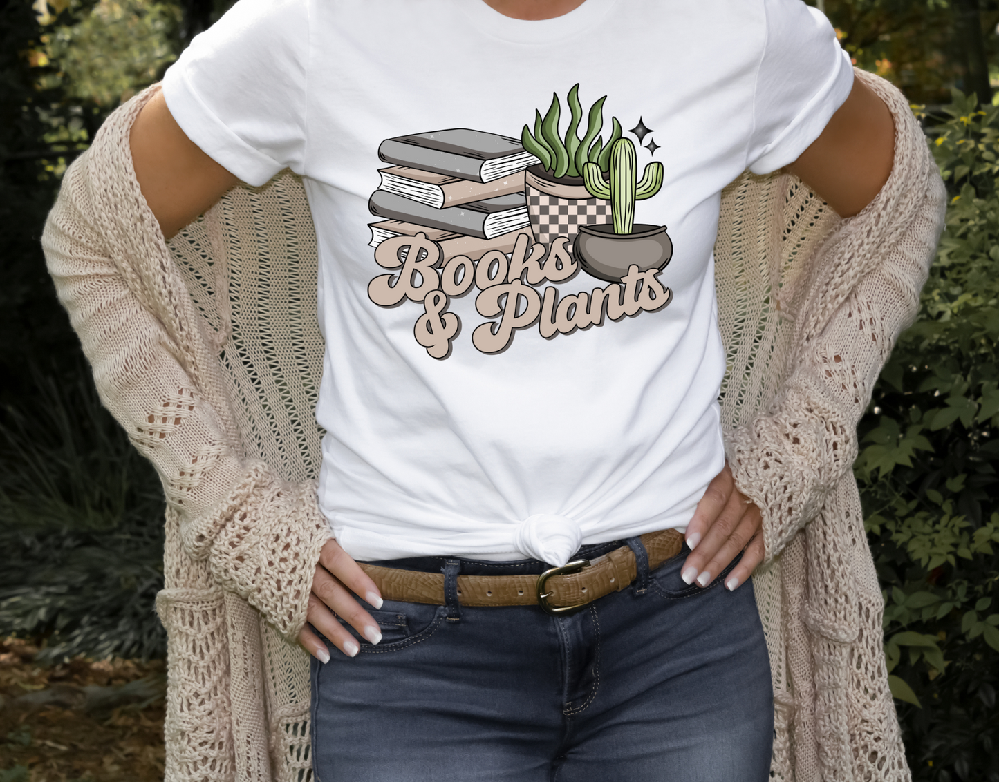 Book and Plants T-Shirt