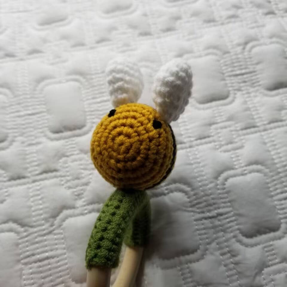 Handmade Crochet Rattle – Cute Bee Design for Babies