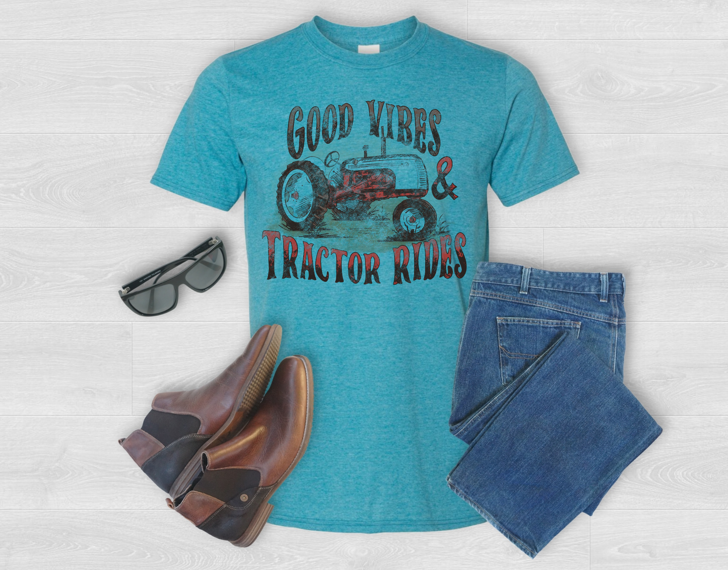 Good Vibes & Tractor Rides Tee