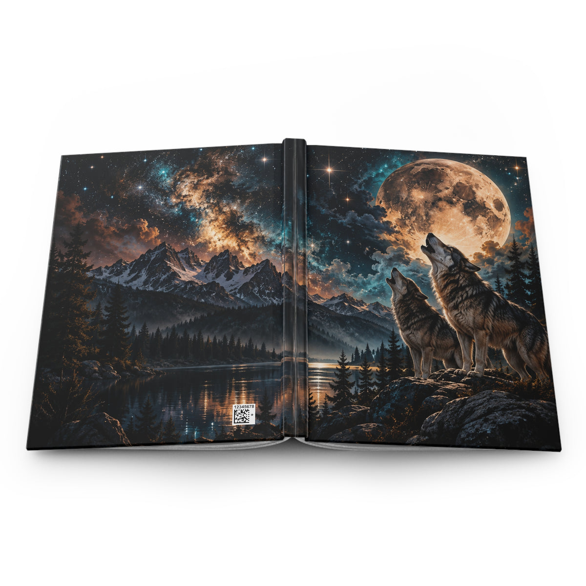 Moonlit Wolves Hardcover Journal