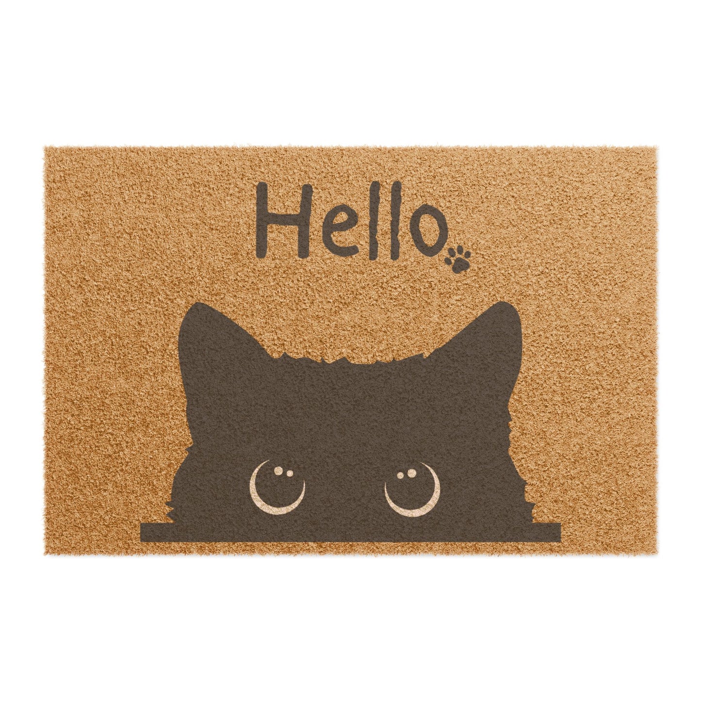 Hello Cat Doormat – Cute Peekaboo Kitty Welcome Mat for Pet Lovers
