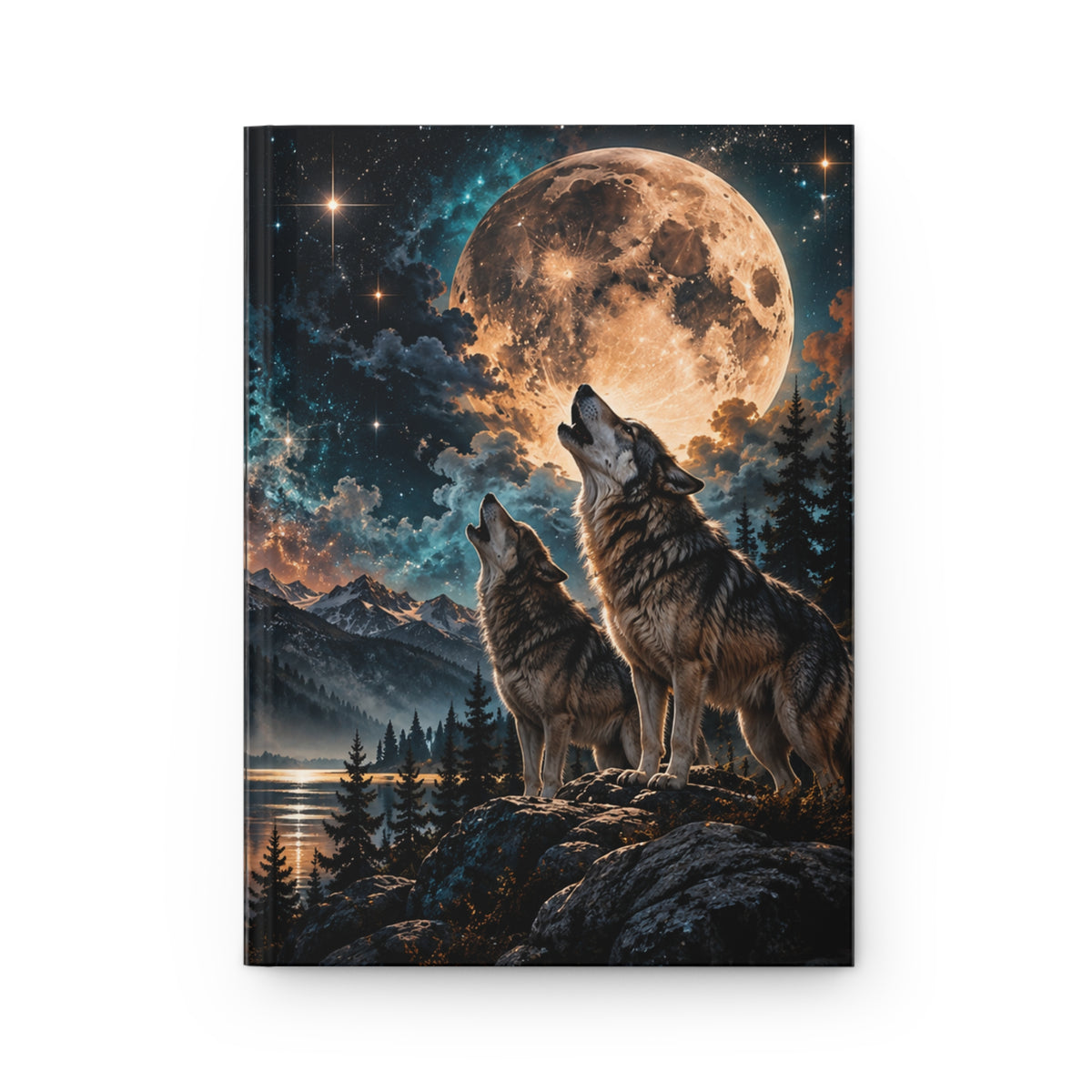 Moonlit Wolves Hardcover Journal