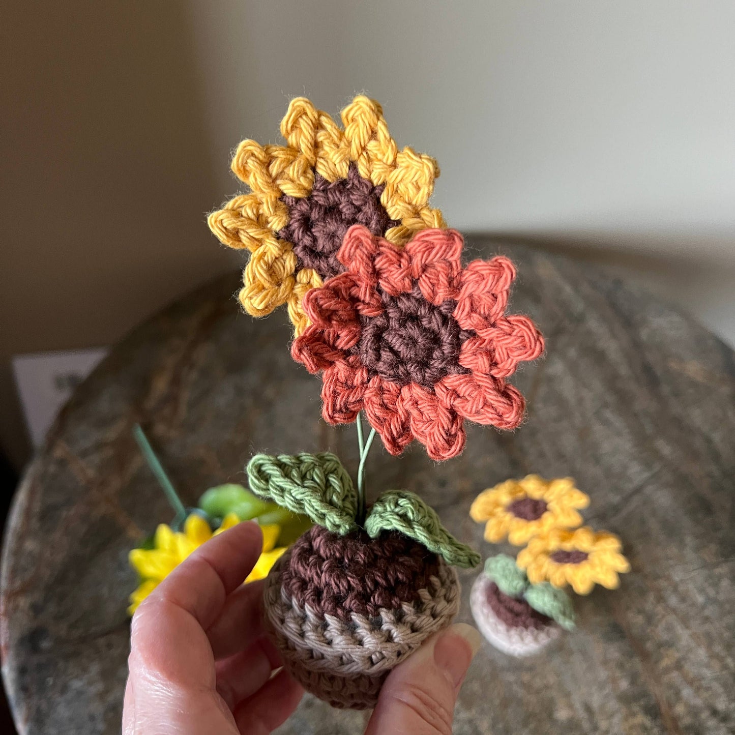 Crochet Double Crochet Sunflower