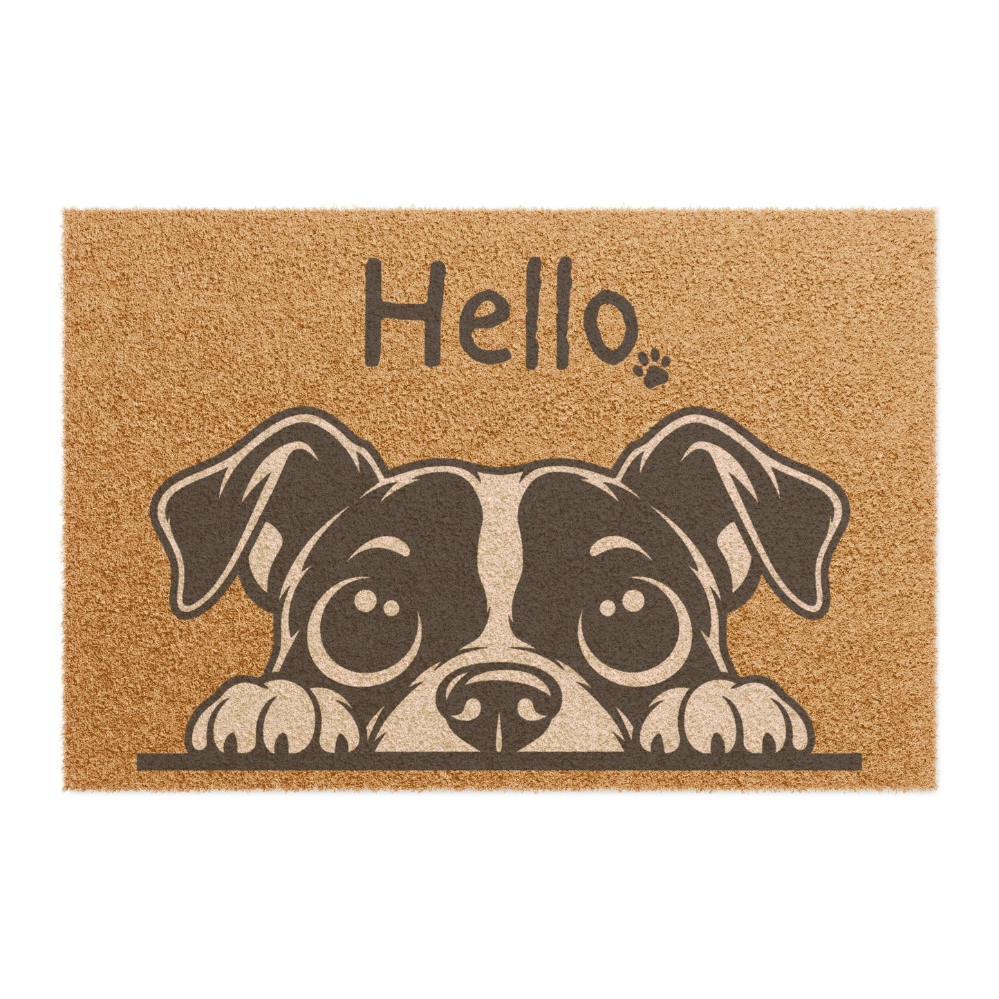 Hello Puppy Doormat — Cute Dog Welcome Mat with Paw Print