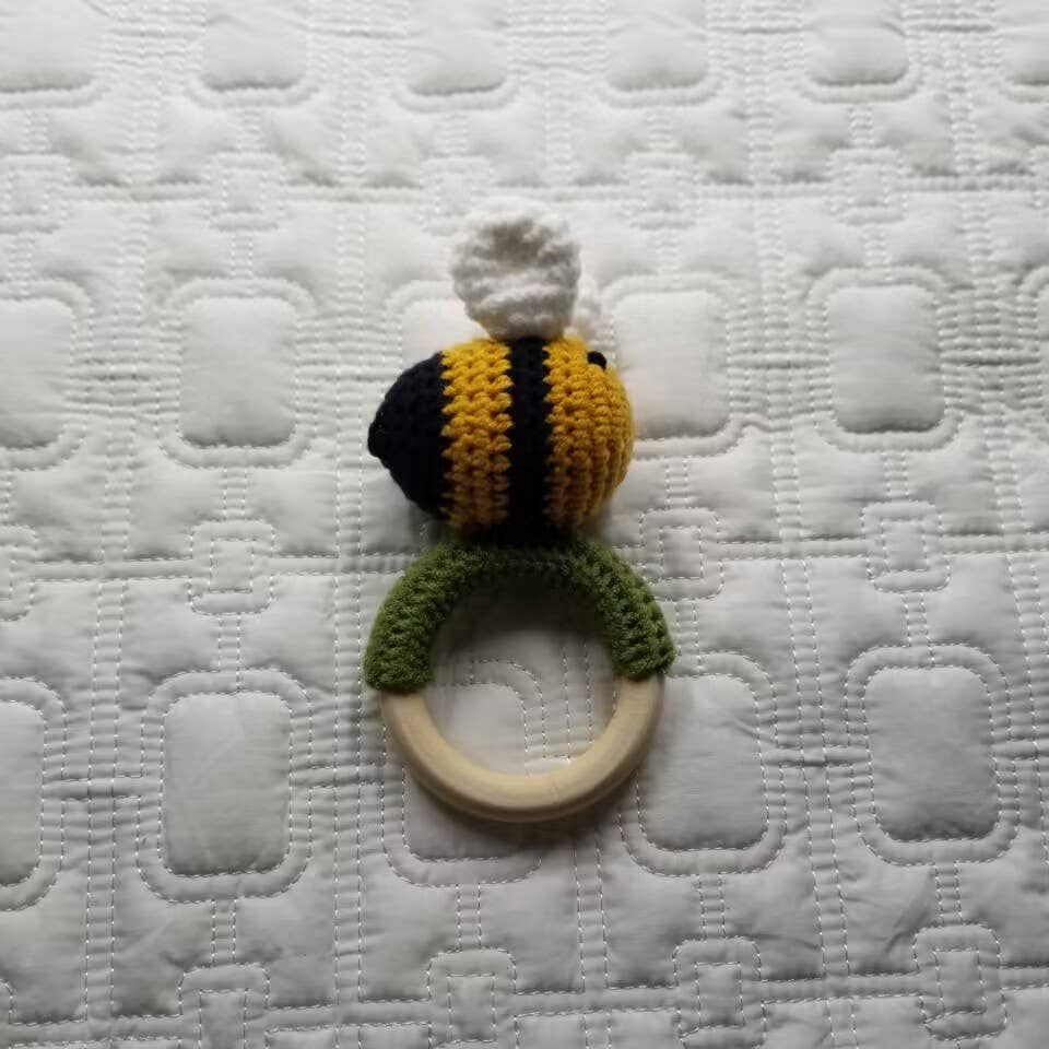 Handmade Crochet Rattle – Cute Bee Design for Babies