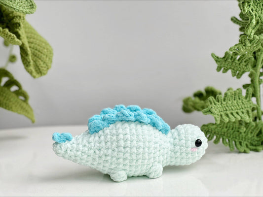 Cute Crochet Stegosaurus Dinosaur Plushie