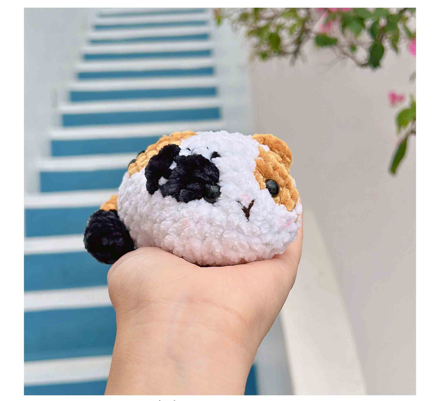 Crochet Palm Loaf Cat, Cute Amigurumi Cat, Handmade Animals