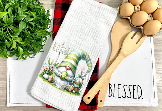 Happy Easter Gnome Kitchen Towel