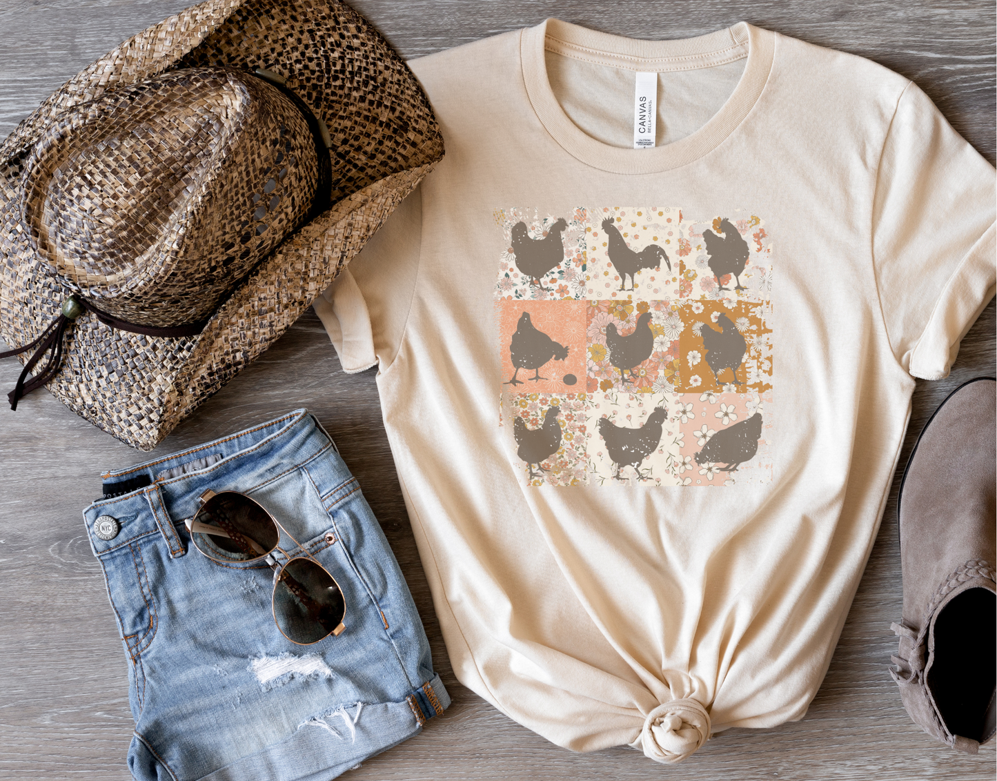 Boho Farm Animal Tee