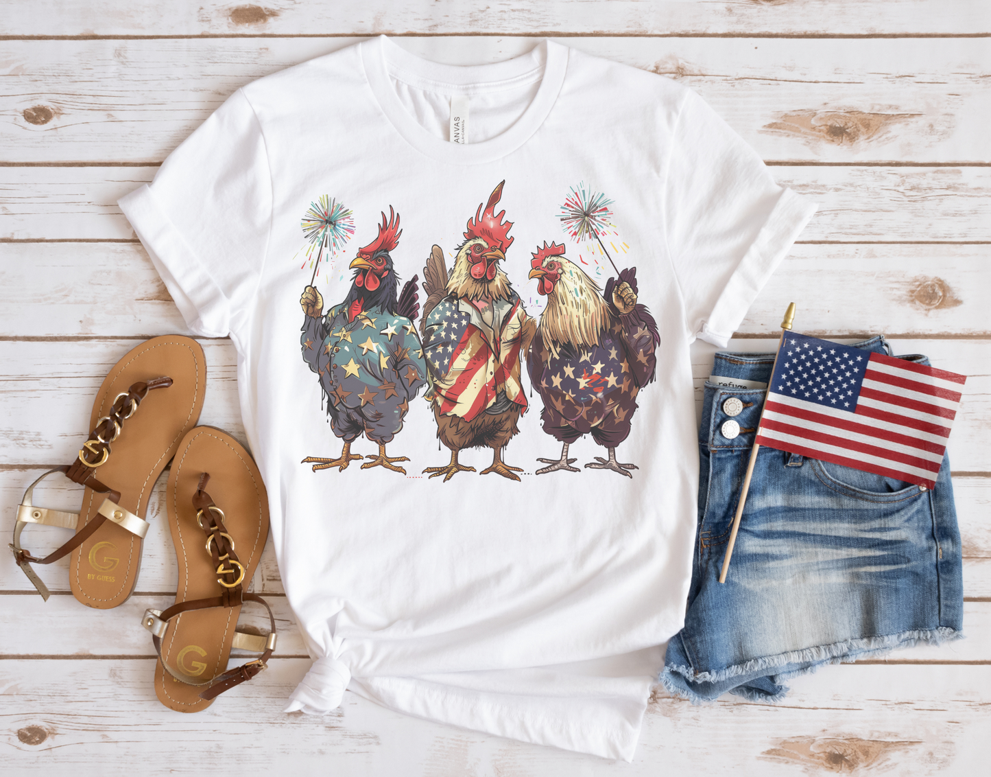 Patriotic Chicken T-Shirt