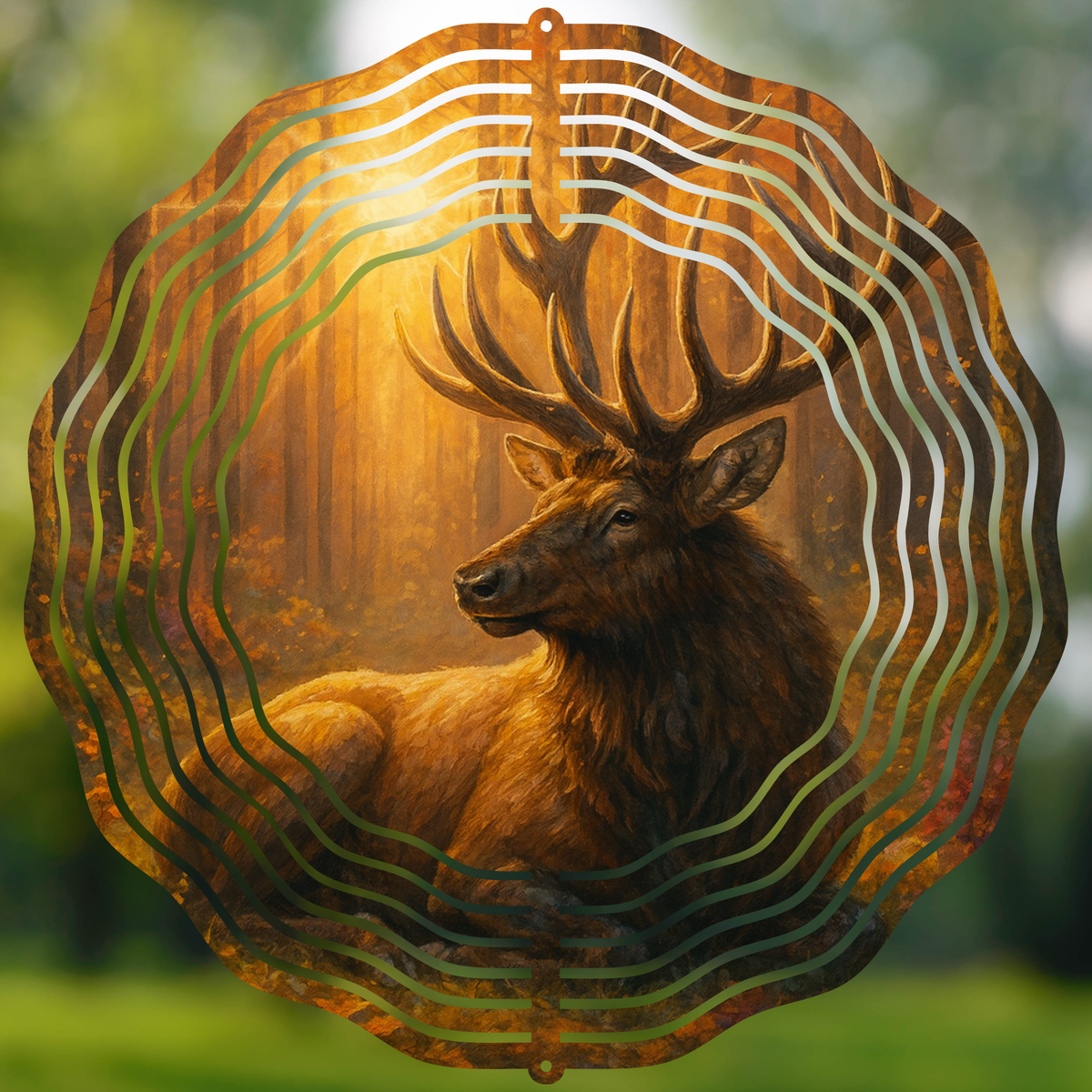 Autumn Elk Wind Spinner