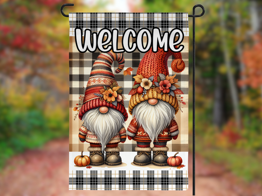Autumn Gnome Welcome Garden Flag