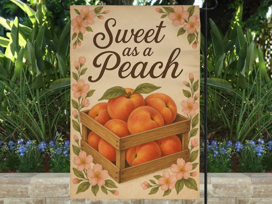 Sweet as a Peach Garden Flag