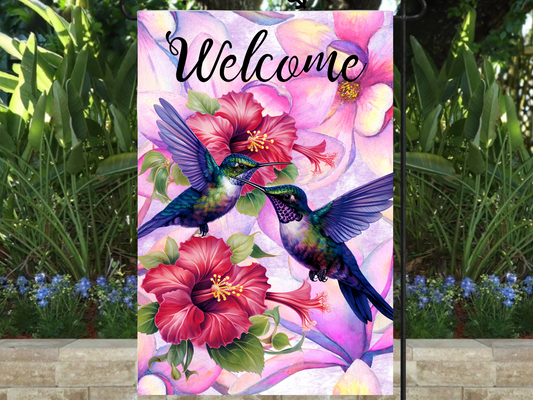 Hummingbird Garden Flag