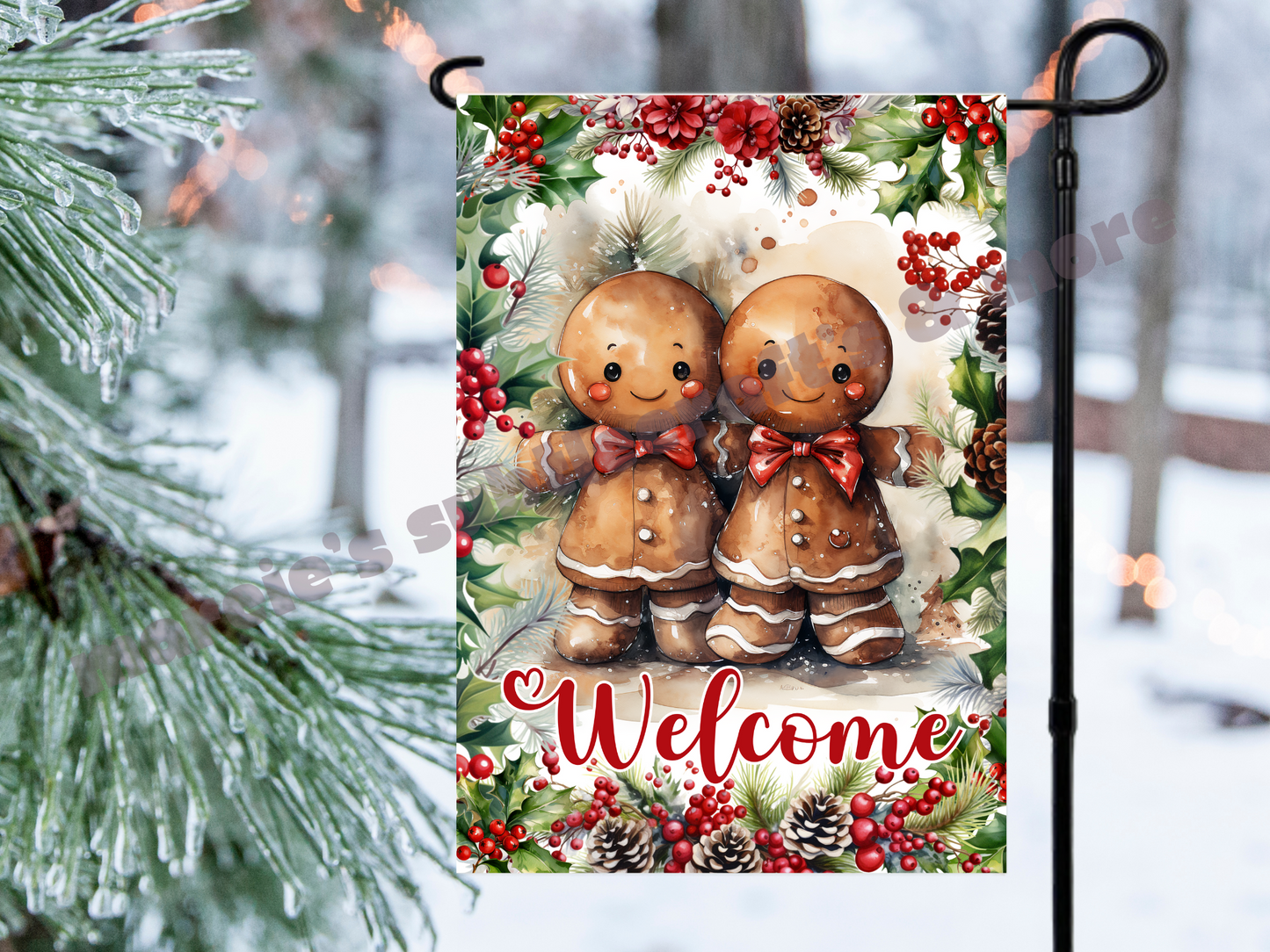 Gingerbread men Garden Flag