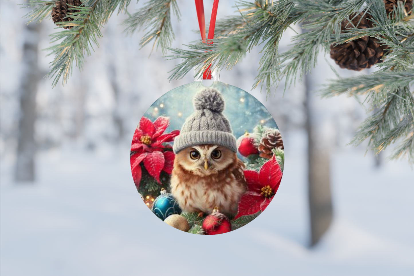 Snowy Owl Serenity Ornament