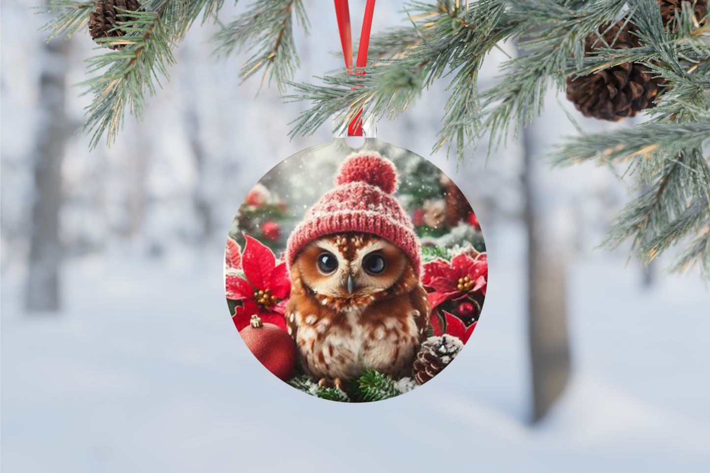 Snowy Owl Serenity Ornament