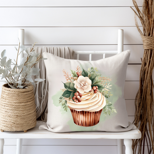 Frosted Delights Winter Cupcake Pillow